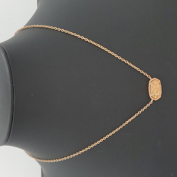 Kendra Scott Jewelry - ❤HP❤ Kendra Scott "Elisa" Rose Gold Drusy Necklace
